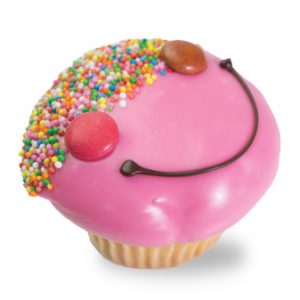 Pink Funny Face Cupcakes  Individual  Treats Cupcakes